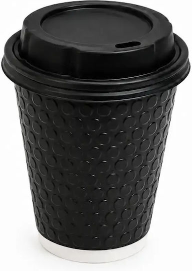 Ecocraft Einwegbecher Papier Schwarz 240ml 25Stück