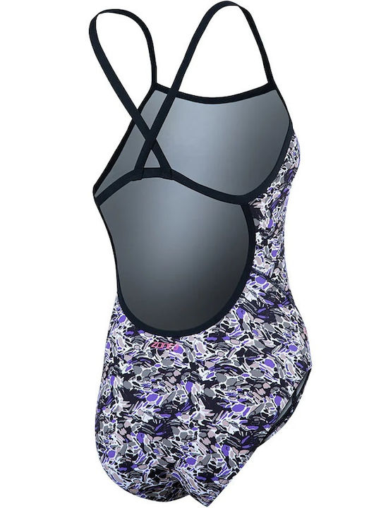 Zone3 Speedo Damen Renn-Badeanzug Ein Stück Blau