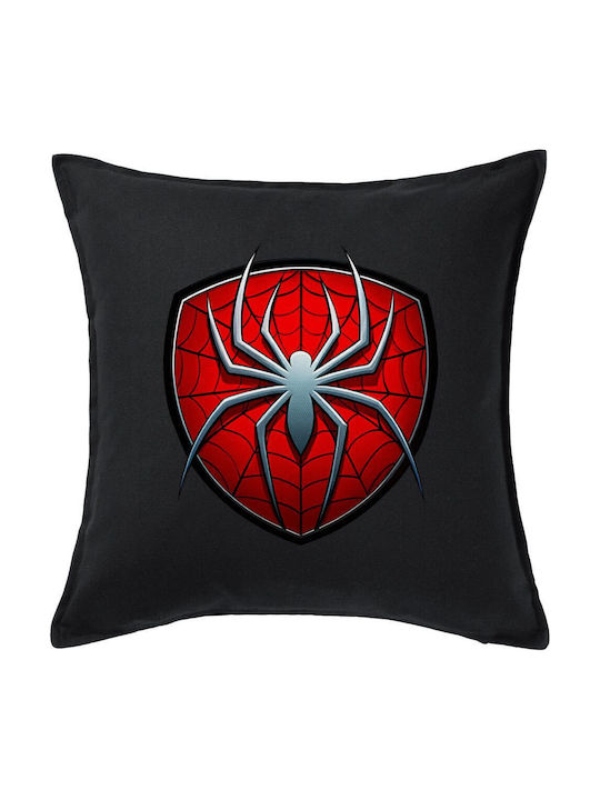 Spider-man Възглавница За Канапе Черно 100% Памук Включено Пълнеж 50x50см