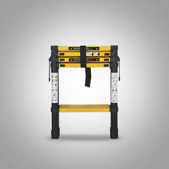Helix Telescopic Ladder Aluminum of Steps with Maximum Height 1.4m