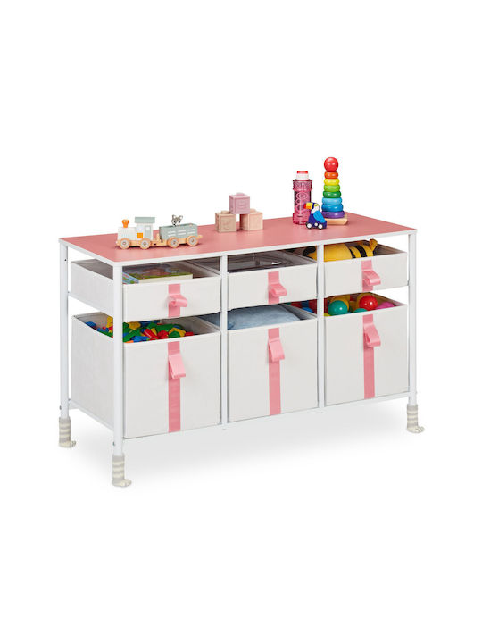 Comodă pentru copii Alb cu 6 sertare 61.5x100x40.5buc