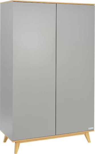 Oslo Two Door Wardrobe Grey 105x53x180cm