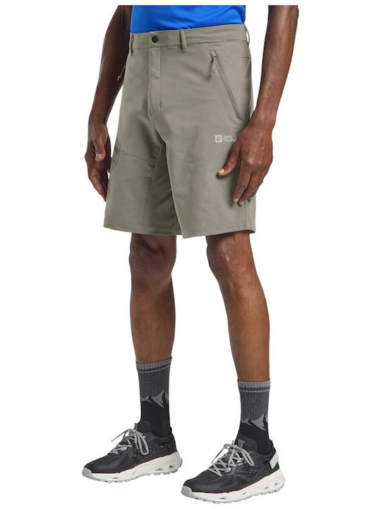 Jack Wolfskin Ανδρικό Μακρύ Παντελόνι Πεζοπορίας Μπεζ