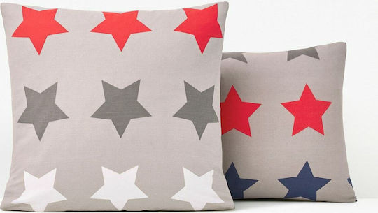 So'Home Stars Детски калъф за възглавница от 100% памук 63x63cm Γκρι 324514972_3925_40