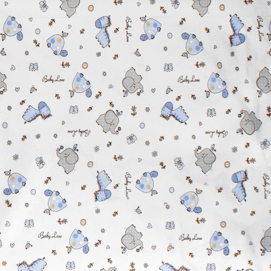 Dimcol Elephant Kids Cotton Pillowcase 50x70cm 174 Blue