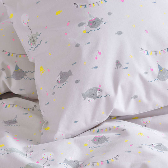 Rythmos Fouska Kids Cotton Pillowcase 50x70cm Grey