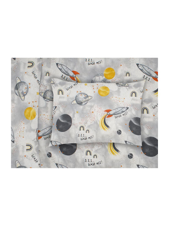 Dimcol Față de pernă pentru copii din bumbac 100% 50x70cm Gri