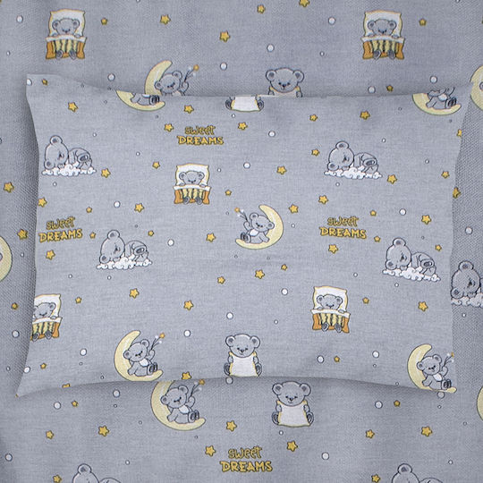 Dimcol Kids Cotton Pillowcase 50x70cm Grey