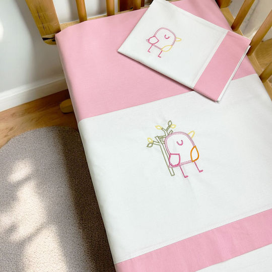 Bunny Bebe Σετ Ροζ 80x110εκ.