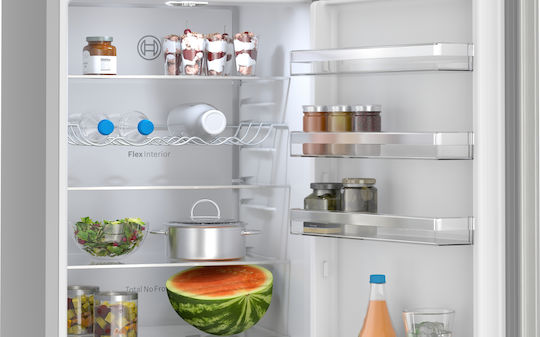 Bosch Ψυγειοκαταψύκτης 363lt Total NoFrost Υ203xΠ60xΒ66.5εκ. Inox KGN392LCF