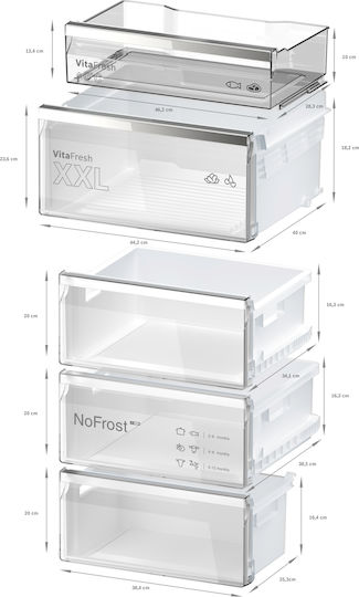 Bosch 363лт В203xШ60xД66.5см. Черен KGN39LBCF