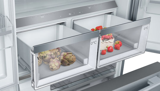 Bosch Side-by-Side Kühlschrank 573Es Total NoFrost H183xB90.5xT70.6cm. Inox KFF96PIEP