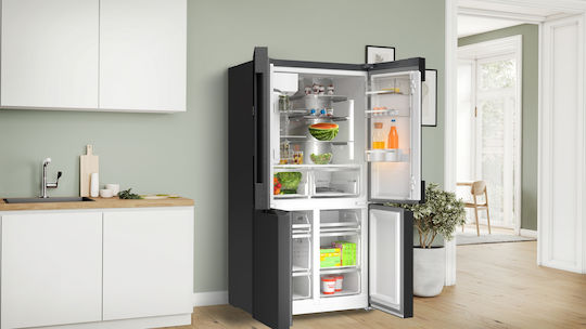 Bosch Ψυγείο Ντουλάπα 574lt Total NoFrost Υ183xΠ90.5xΒ73.1εκ. Inox KFI96AXEA