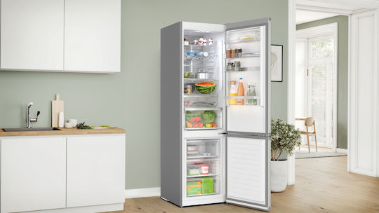 Bosch Kühl-Gefrierkombination 363Es Total NoFrost H203xB60xT66.5cm. Inox KGN394ICF