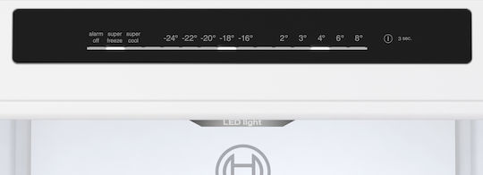 Bosch Ψυγειοκαταψύκτης 321lt Total NoFrost Υ186xΠ60xΒ66.5εκ. Inox KGN362IDF