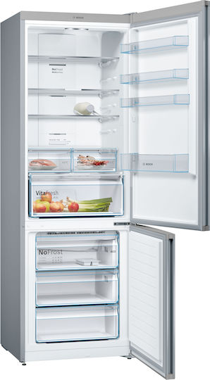 Bosch Fridge-Freezer 438lt Total NoFrost H203xW70xD67cm Gray KGN493IDA