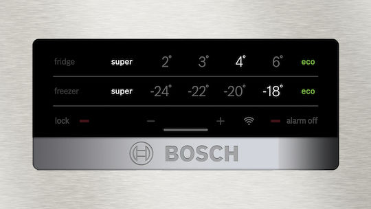Bosch Fridge-Freezer 438lt Total NoFrost H203xW70xD67cm Gray KGN493IDA