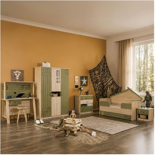 Baby Dresser with 3 Drawers Green 84x45x81.5cm