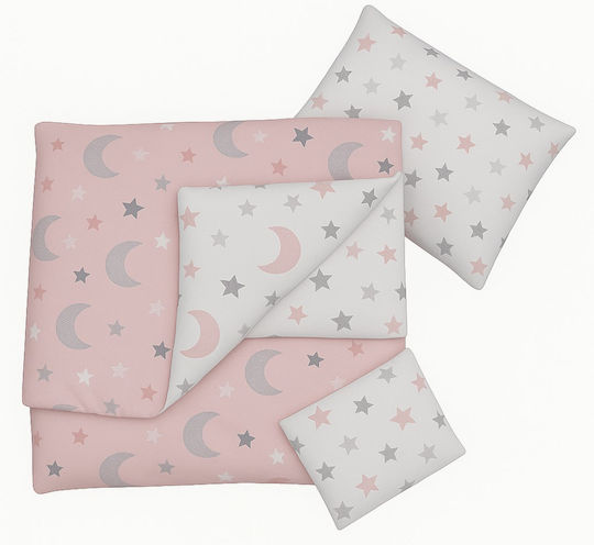 Beboulino Комплект За Количка Moon Stars Розов Moon Stars 4 Бройки Beboulino Комплект За Количка Moon Stars Розов Moon Stars 4 Бройки