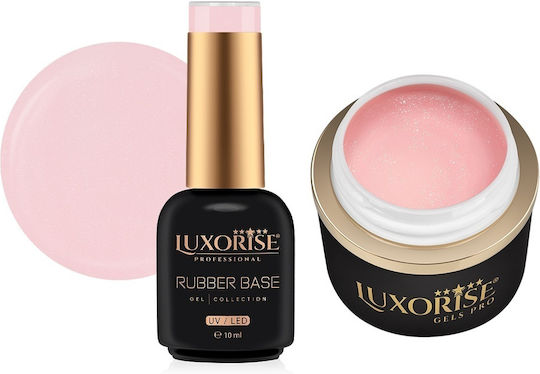 Set Gel De Construcție Bază Din Cauciuc Natural Blush Luxorise