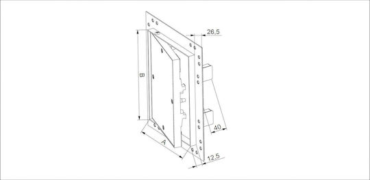 Aluminum Inspection Hatch 500x500x12,5mm Kral14