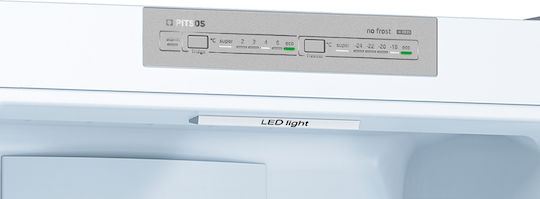Pitsos Ψυγειοκαταψύκτης 368lt Total NoFrost Υ203xΠ60xΒ66εκ. Inox PKNB39VLE2