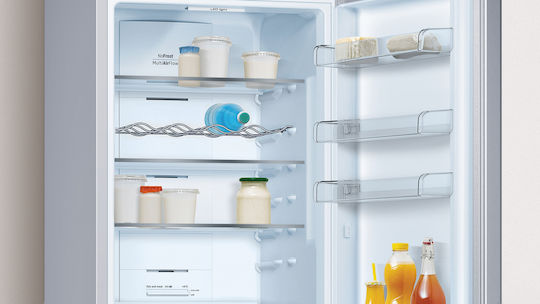 Pitsos Ψυγειοκαταψύκτης 368lt Total NoFrost Υ203xΠ60xΒ66εκ. Inox PKNB39VLE2