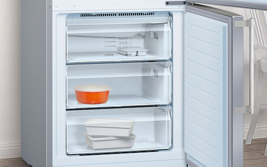Pitsos Fridge-Freezer 438lt Total NoFrost H203xW70xD67cm Inox PKNB49XIDP