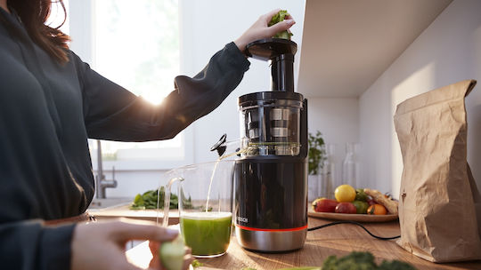 Bosch Storcător de fructe Presare lentă 150W Unelte pentru măcelari Negru