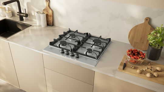 Neff N 70 Natural Gas Cooktop Autonomous 58.2x52εκ. Silver