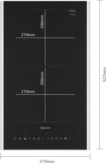 Neff N 70 Domino Induction Cooktop With Frame Autonomous 31.9x51εκ.