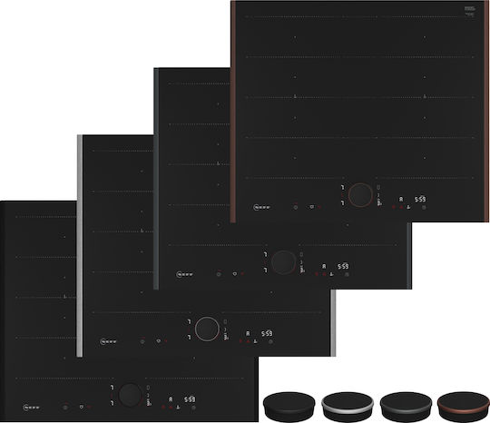 Neff N 90 Smart Induction Cooktop With Frame Autonomous with Child Lock Function 61.4x52.7εκ. Deep Black