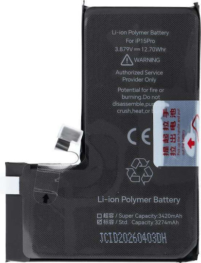 JCID Original Ersatzbatterie für Apple iPhone 15 Pro