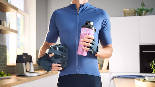 Bosch To-Go-Flasche + Messer kompatibel mit Bosch Vitapower Blender Serie 4 Serie 2