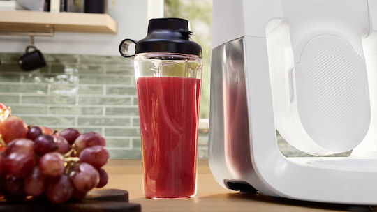 Bosch To-Go-Flasche + Messer kompatibel mit Bosch Vitapower Blender Serie 4 Serie 2
