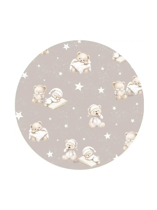 MimiNu Lenjerie De Patut Bebe Pentru Patut Din Bumbac Cu Cauciuc Bej 84.5x50.5cm