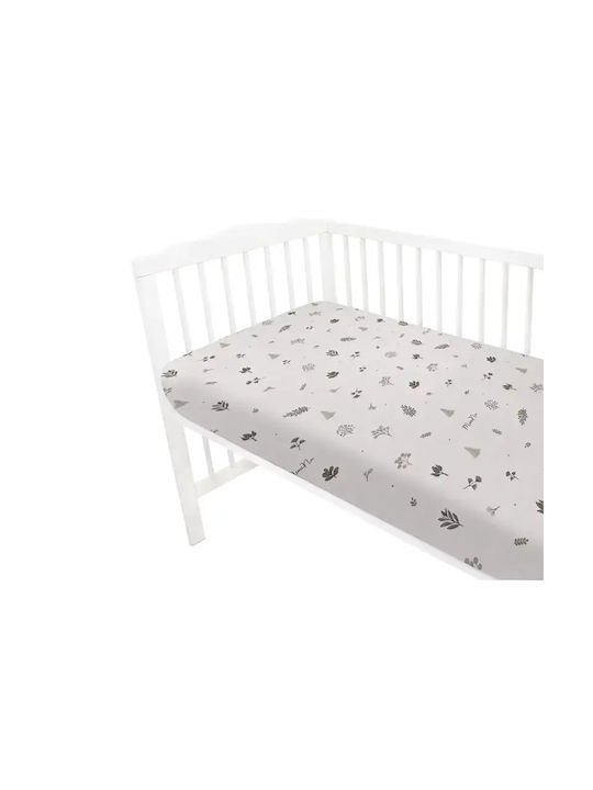 MimiNu Lenjerie De Patut Bebe Pentru Patut Din Bumbac Cu Cauciuc Bej 140x70cm