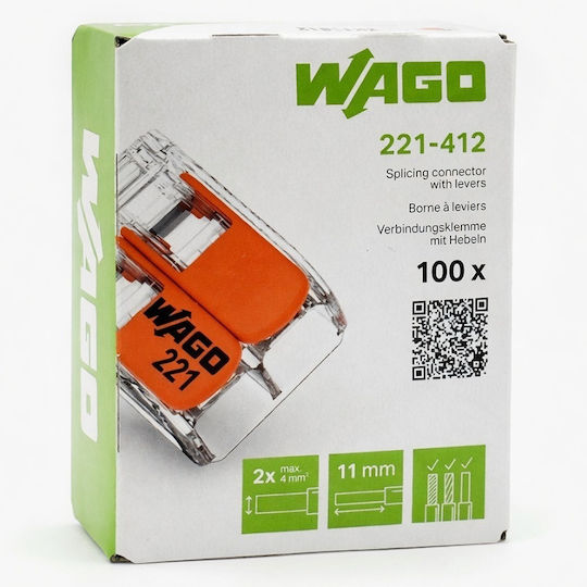 Wago Slim Myf Cleme 2x4mm2 Set 100 Bucăți
