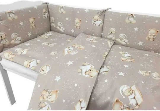 MimiNu Σετ Κούνιας Beige 3τμχ