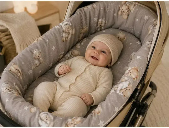 MimiNu Baby Bettwäsche-Set Für Wiege Beige