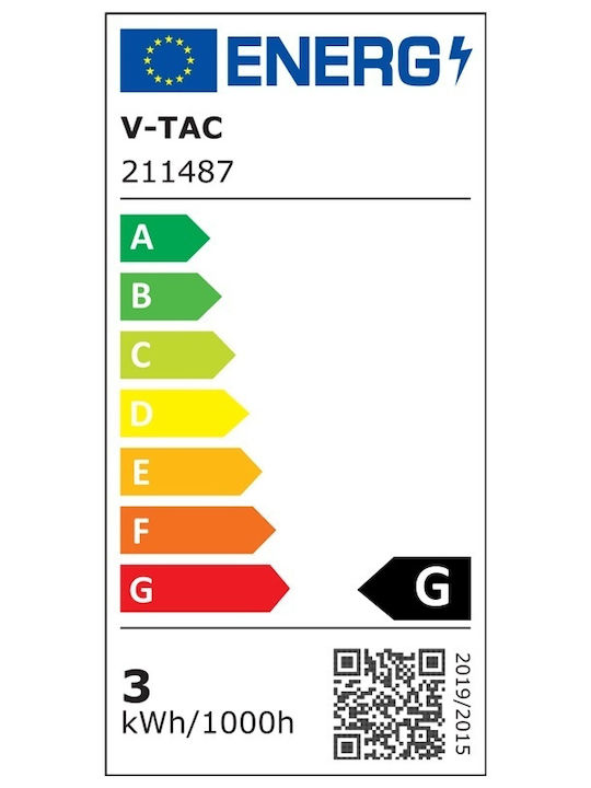 V-TAC Iluminat Exterior Montat Pe Perete Led Ip20 3w Cu Lumină Alb Cald 9x6x3cm