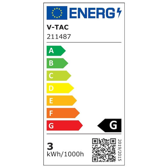 V-TAC V-TAC Wandmontiertes Außenlicht LED IP20 3W mit Warmweißem Licht 9x6x3cm