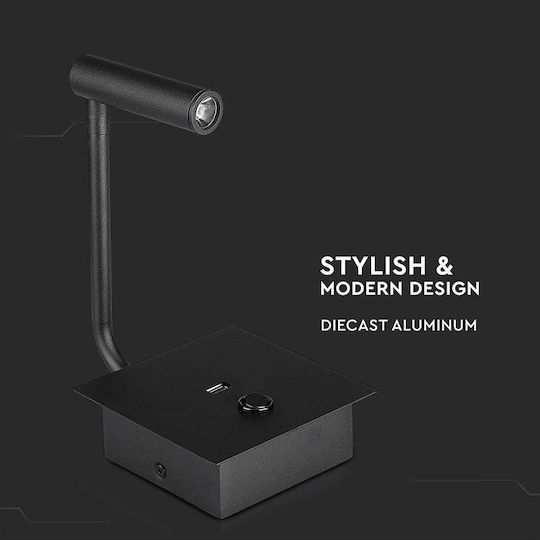 V-TAC V-TAC Wandmontiertes Außenlicht LED IP20 3W mit Warmweißem Licht 9x6x3cm