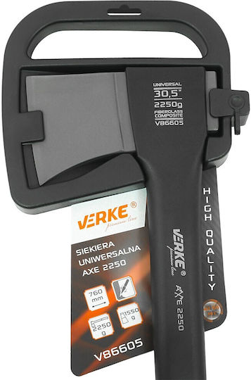Verke V86605 Topor de Despicat Greutate 2.25kg cu Mâner Antiderapant Fiberglass