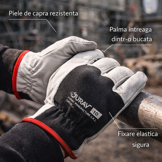 Reis Mănuși de lucru Albastru marin din piele