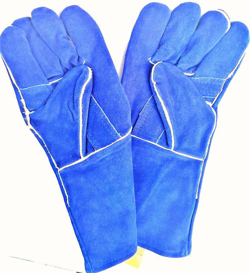 Procera Welding Work Gloves Blue Leather