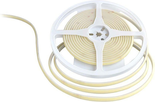 V-TAC Bandă LED Impermeabilă 24V Lumină Alb Rece 5m Tip COB