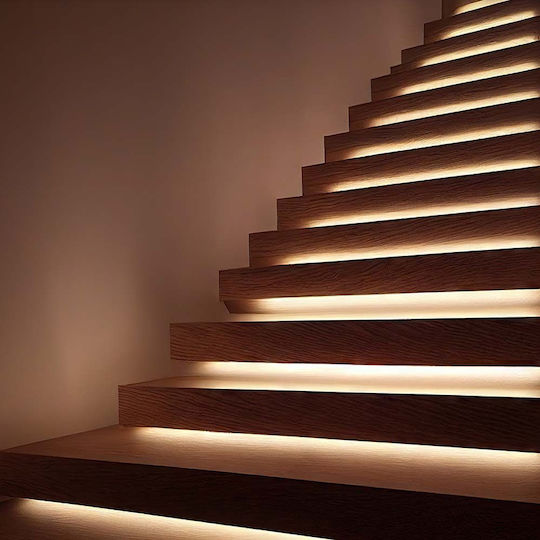 V-TAC Bandă LED Impermeabilă 24V Lumină Alb Rece 5m Tip COB