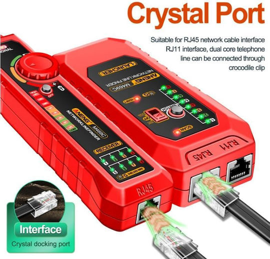 Aneng Тестер на кабели за мрежа RJ45 / RJ11 / Джак