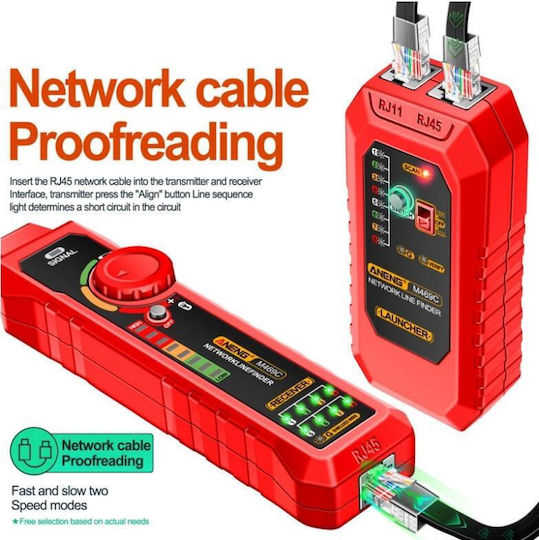 Aneng Тестер на кабели за мрежа RJ45 / RJ11 / Джак